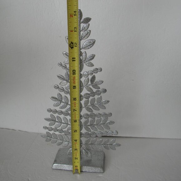 14.5" Faceted Jewel Tree with Glittered Base by Valerie PARR HILL SILVER - Picture 5 of 5